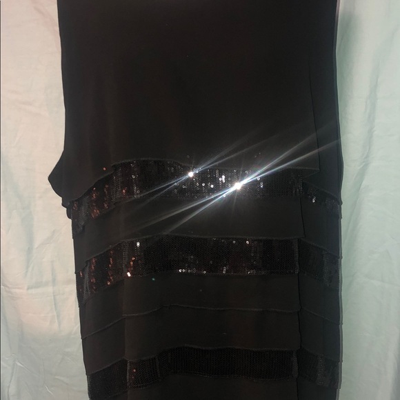 Beautiful Black Tiered Tank Sequins 30/32 - Picture 4 of 4